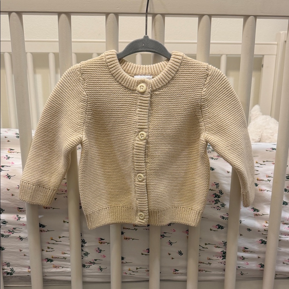 Hanna Andersson Beige Knit Cardigan